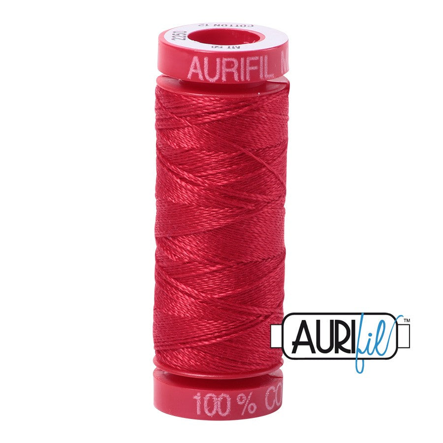 2250 Red  - Aurifil 12wt Thread 54yd/50m