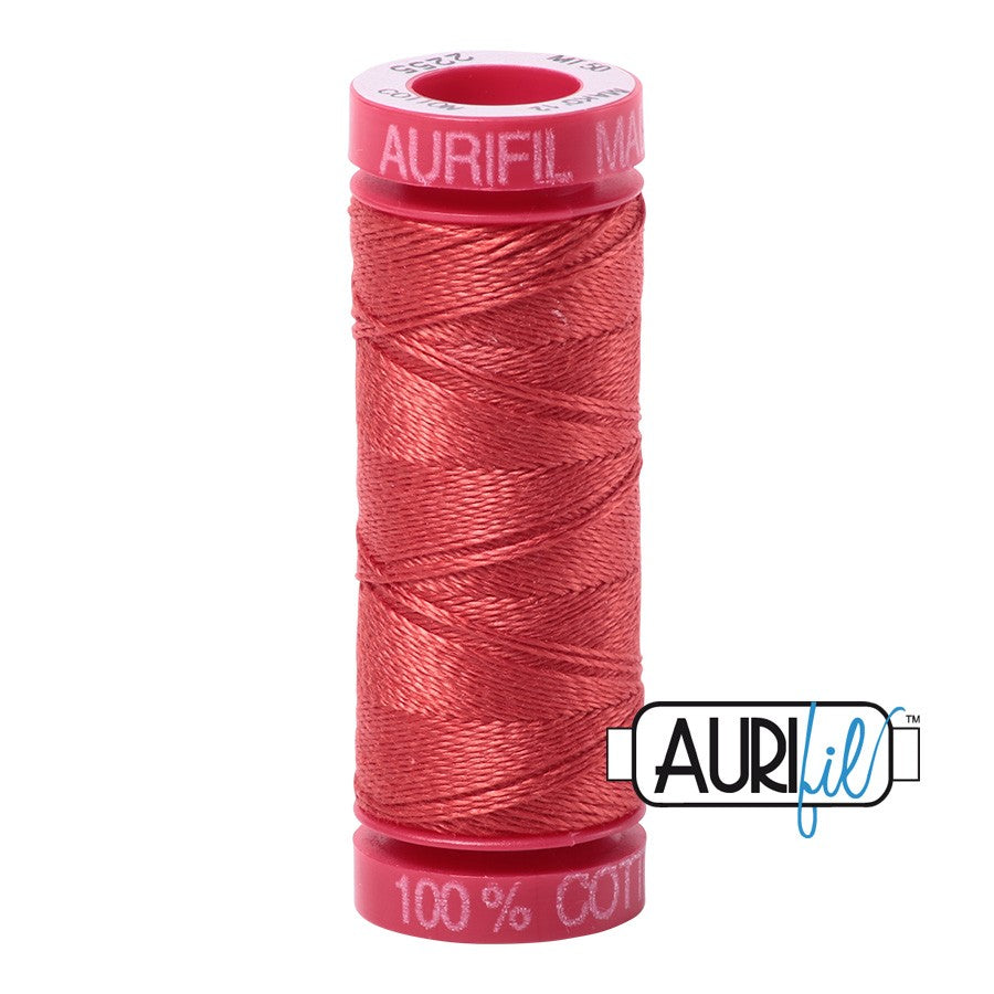 2255 Dark Red Orange  - Aurifil 12wt Thread 54yd/50m