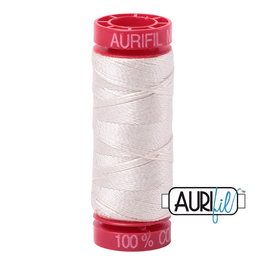 2309 Silver White  - Aurifil 12wt Thread 54yd/50m