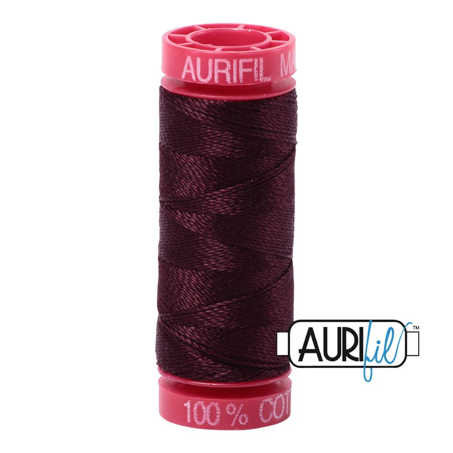 2465 Dark Burgundy  - Aurifil 12wt Thread 54yd/50m