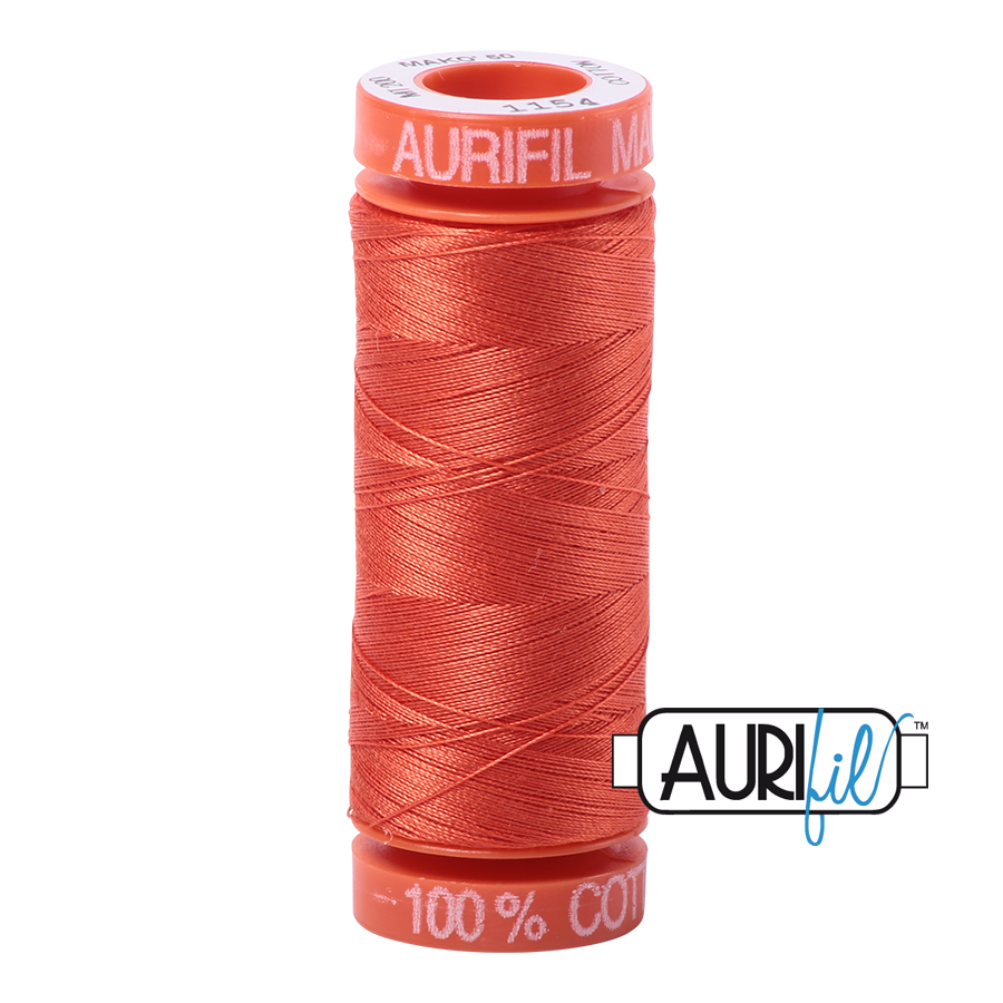 1154 Dusty Orange  - Aurifil 50wt Thread 220yd