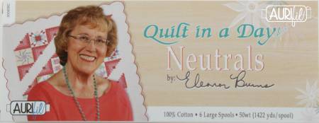 Aurifil Quilt In A Day Neutrals By Eleanor Burns 6 Large 50wt Spools