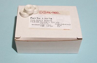 13078 Fil-Tec ClearGlide White L Embroidery Bobbins