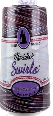 Maxi-Lock Swirls Polyester Serger Thread M63 Expresso Silk  3000yd