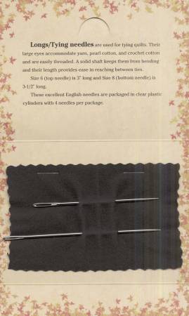 Foxglove Cottage Hand Longs Needle Longs/Tying Sampler Size 6, 8