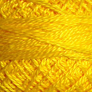 Valdani Size 12 Solid Perle Cotton PCS12-1310 Bright Yellow  100m