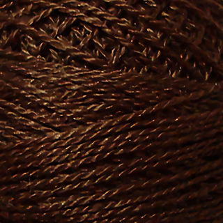 Valdani Size 12 Solid Perle Cotton PCS12-1645 Red Brown Dark  100m