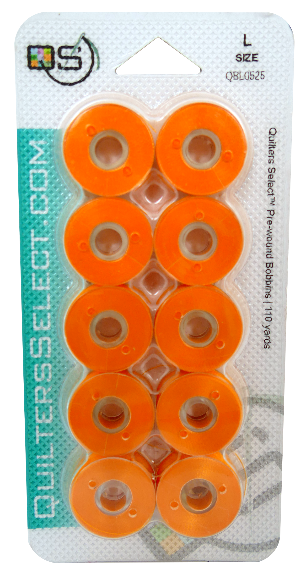 Quilters Select 80wt Para Cotton Poly Bobbins 0525 Athletic Gold  10 Class 15 Bobbins
