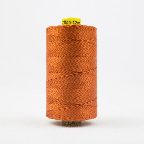 WonderFil Spagetti 12wt Cotton Thread SP010 Dark Pumpkin  400m