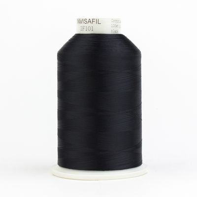 Wonderfil Invisafil 100wt Polyester Thread 101 Black  10,000yd Cone