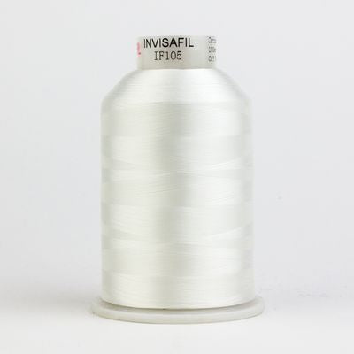 Wonderfil Invisafil 100wt Polyester Thread 105 Off White  10,000yd Cone