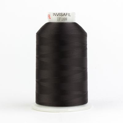 Wonderfil Invisafil 100wt Polyester Thread 168 Charcoal  10,000yd Cone