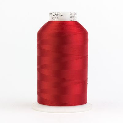 Wonderfil Invisafil 100wt Polyester Thread 202 Red  10,000yd Cone