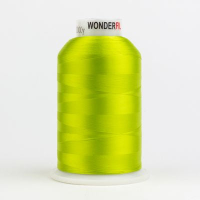 Wonderfil Invisafil 100wt Polyester Thread 702 Chartreuse  10,000yd Cone