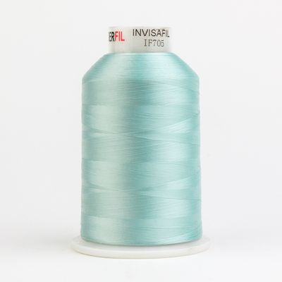 Wonderfil Invisafil 100wt Polyester Thread 705 Pale Aqua  10,000yd Cone