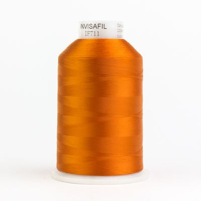 Wonderfil Invisafil 100wt Polyester Thread 711 Pure Orange  10,000yd Cone