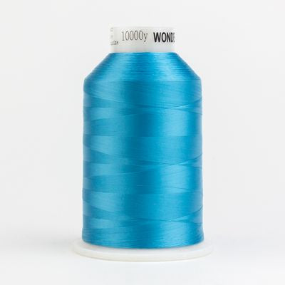 Wonderfil Invisafil 100wt Polyester Thread 716 Bright Turquoise  10,000yd Cone