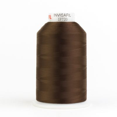 Wonderfil Invisafil 100wt Polyester Thread 720 Chocolate  10,000yd Cone