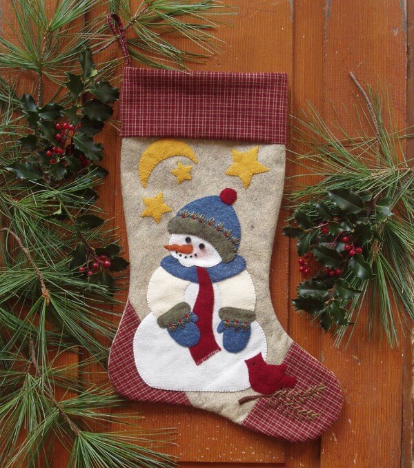 Snowman Stocking Christmas Ornament Kit from Rachels of Greenfield