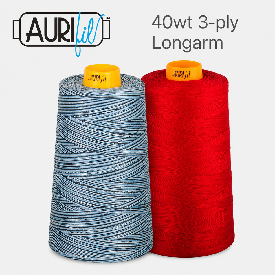Aurifil 40 weight 3 ply longarm quilting thread
