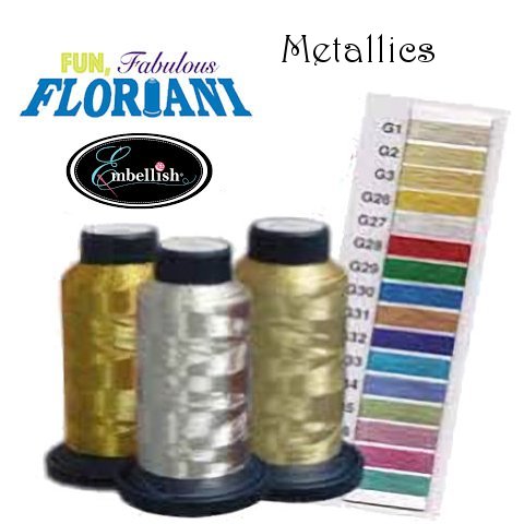 Premium Metallic Thread From Floriani and Embellsih