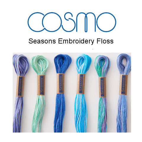 Cosmo Stranded Thread 718 Cosmo Seasons Variegated #25 Weight 6 Strand Floss – Red Rock Threads