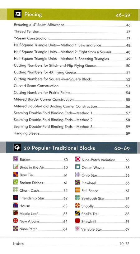 All in One Quilters Reference Tool