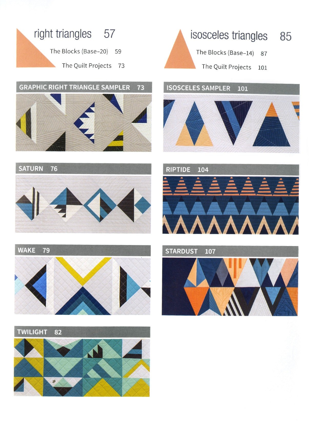 Modern Triangle Quilts