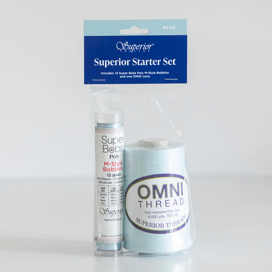Superior Starter Set with OMNI Thread and Bobbin on a white background