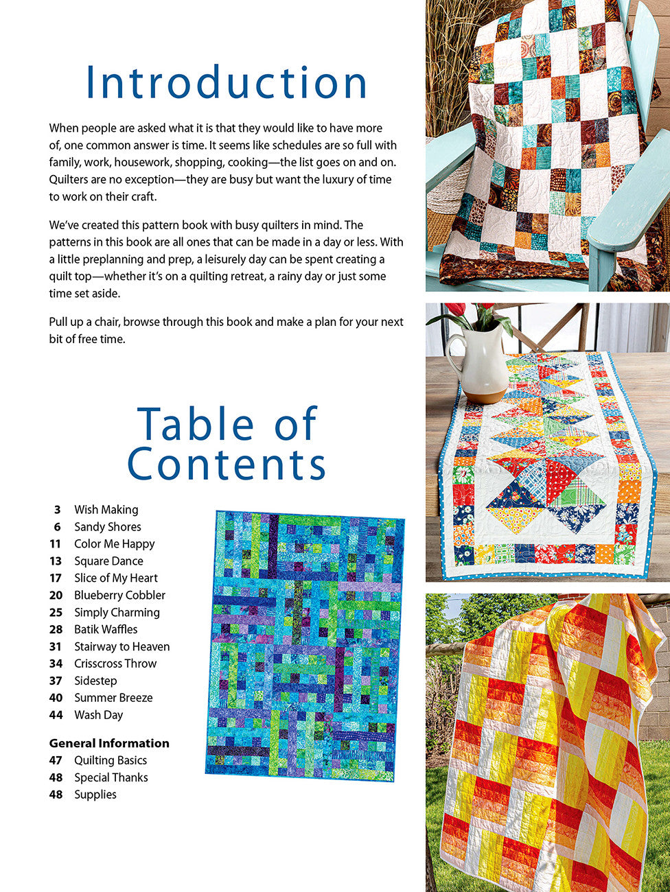 One Day Quilt Pattern