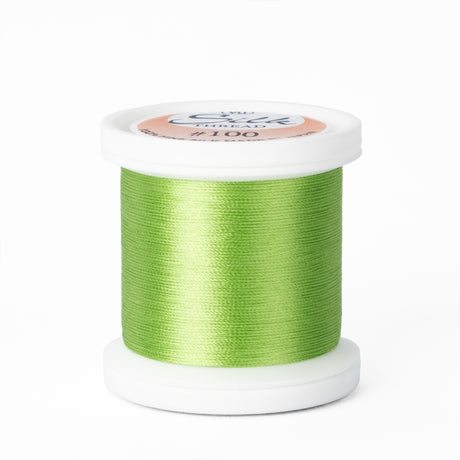 YLI 100wt Silk Thread 245 Bright Lime Green  200m Spool