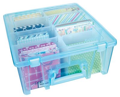 ArtBin Super Satchel Double Deep-Aqua-Removable Dividers