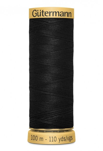1001 Black - Gutermann Natural Cotton Thread