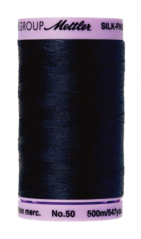 0827 Dark Blue  - Mettler 50wt Silk Finish Thread