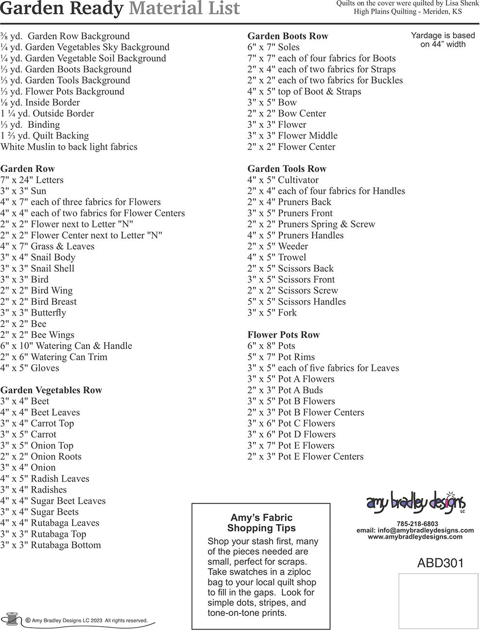 Garden Ready Pattern
