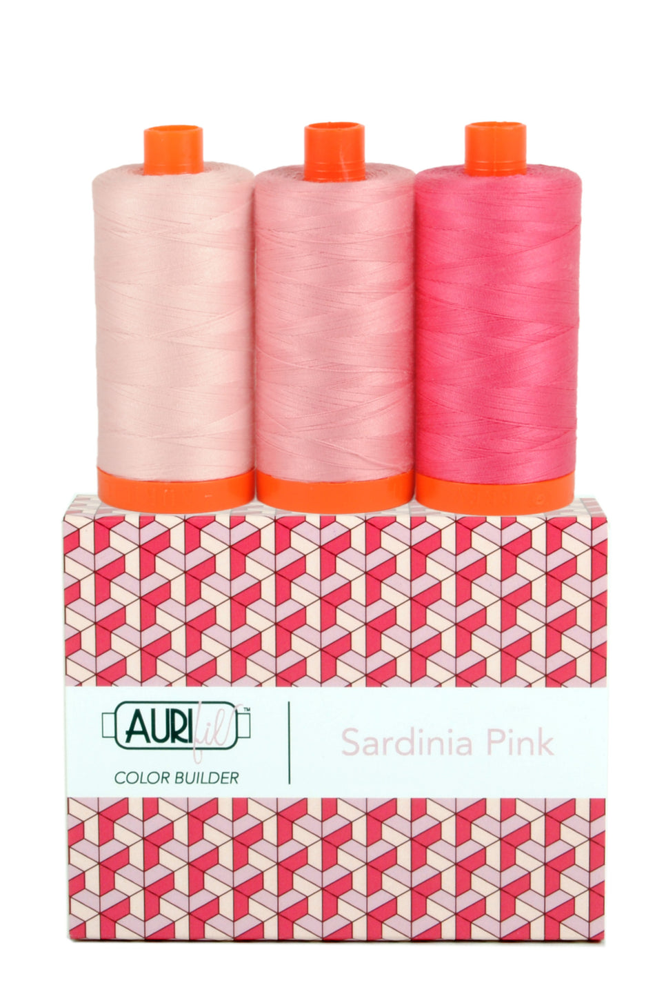 Color Builder Sardinia Pink — Aurifil 50wt Thread Set, 3 Spools
