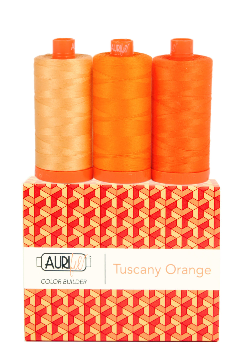 Color Builder Tuscany Orange — Aurifil 50wt Thread Set, 3 Spools