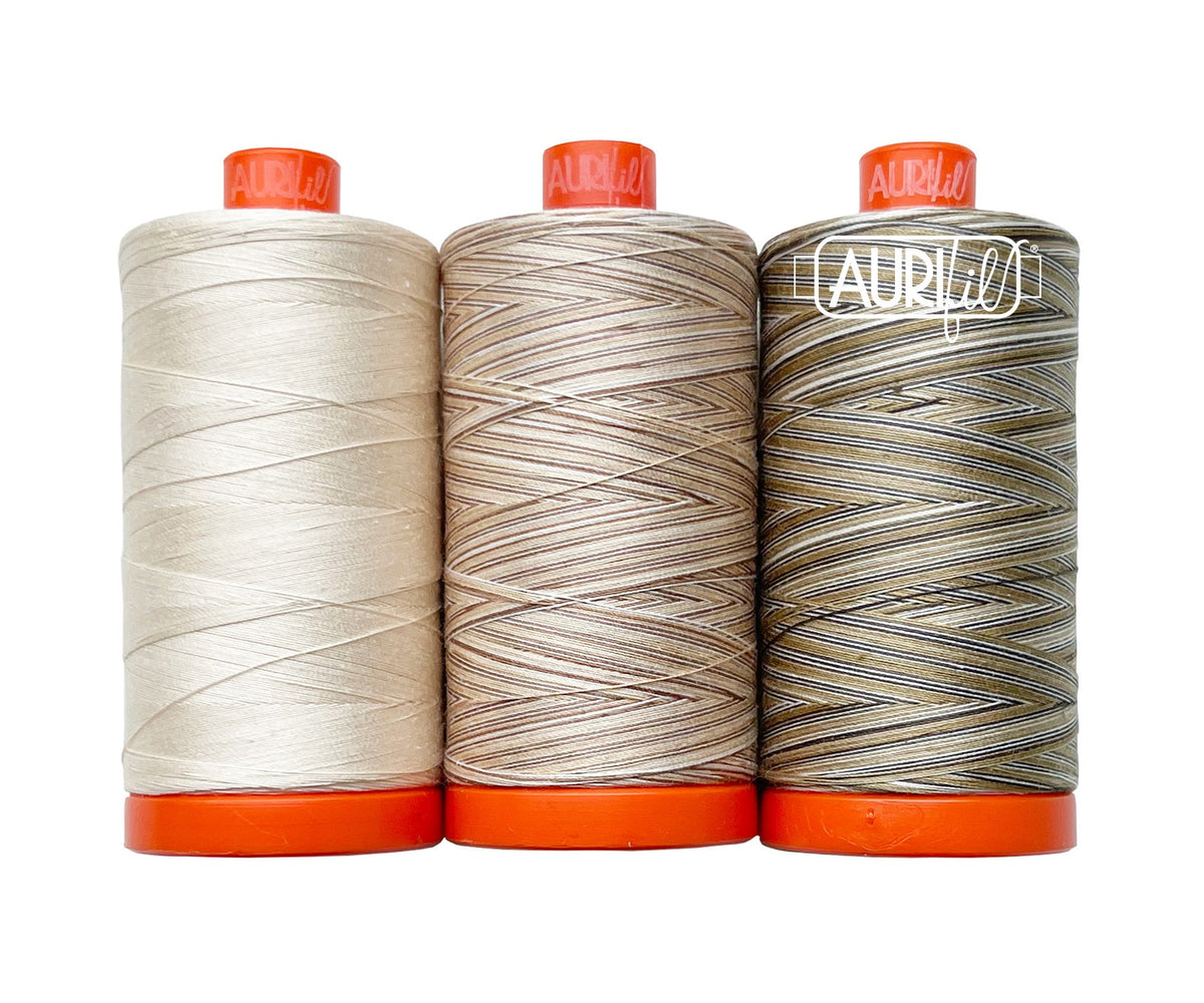 Color Builder Rubber Tree — Aurifil 50wt Thread Set, 3 Spools