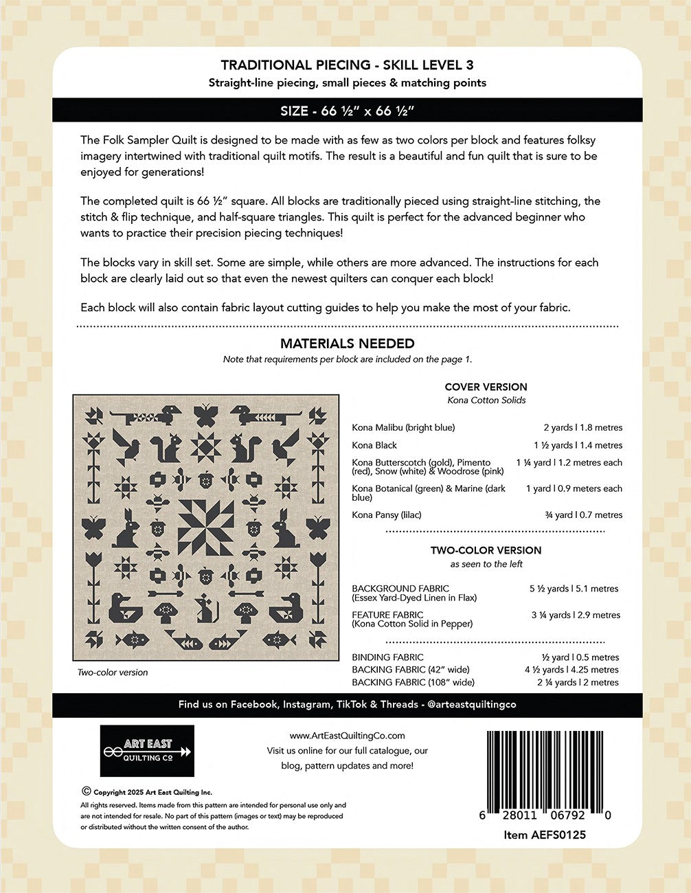 Folk Sampler- The Complete Quilt Project