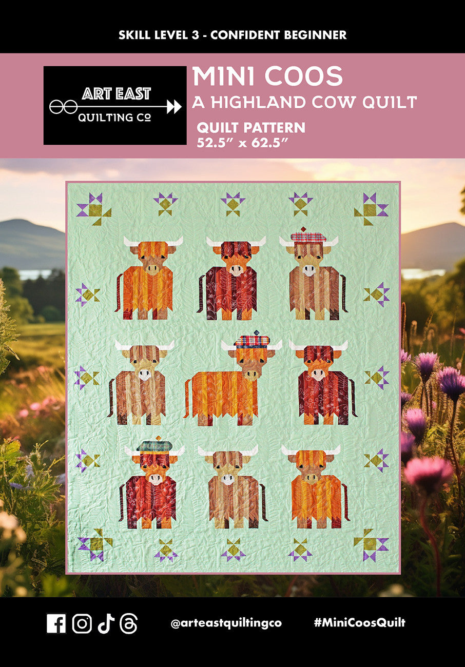 Mini Coos - a Highland Cow Quilt Pattern