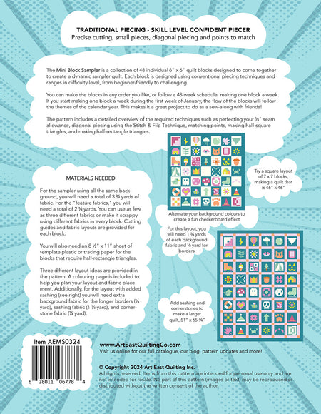 Mini Block Sampler Quilt Pattern Book - A Scrap-Fr