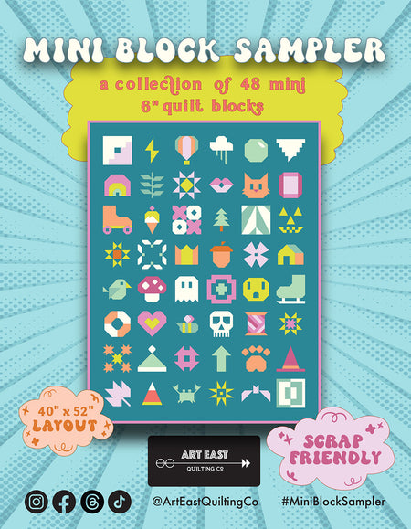 Mini Block Sampler Quilt Pattern Book - A Scrap-Fr