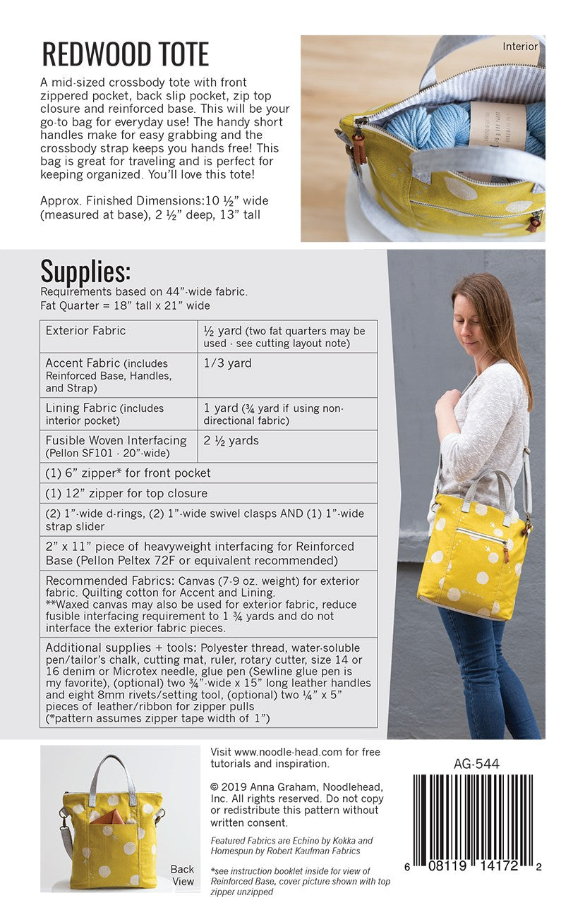 Redwood Tote Pattern