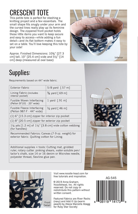Crescent Tote Pattern