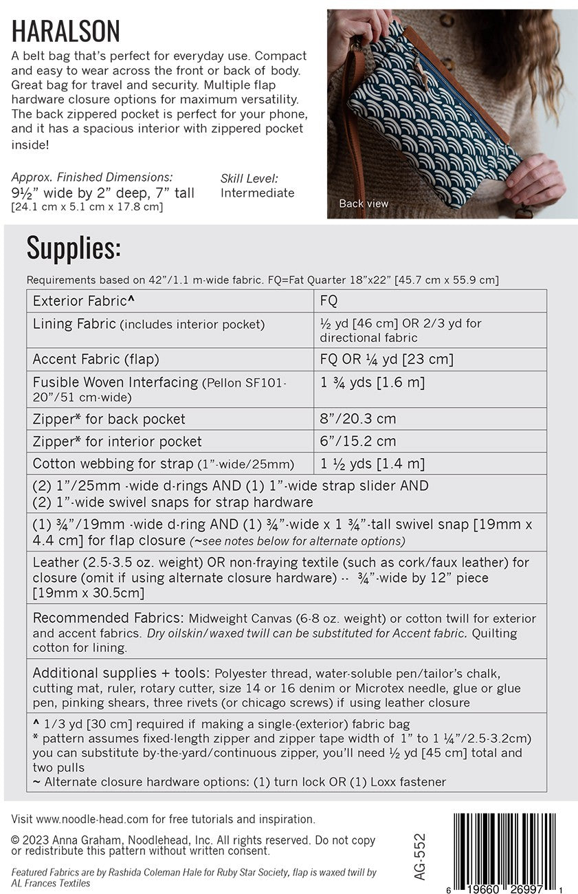 Haralson Belt Bag Pattern