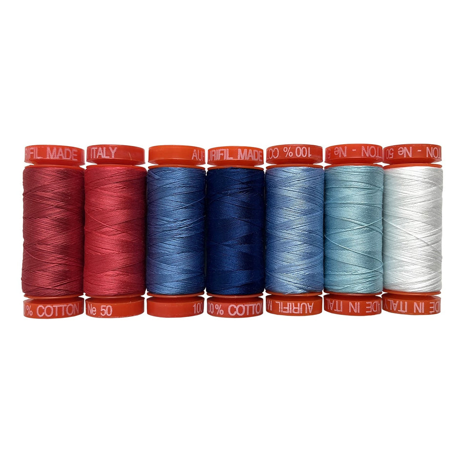 Oh Say, Can You Sew by Amy Latta — Aurifil 50wt Thread Set, 7 Spools