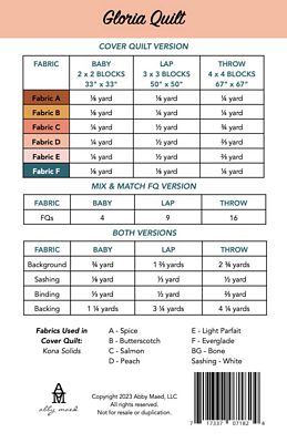 Gloria Quilt Pattern
