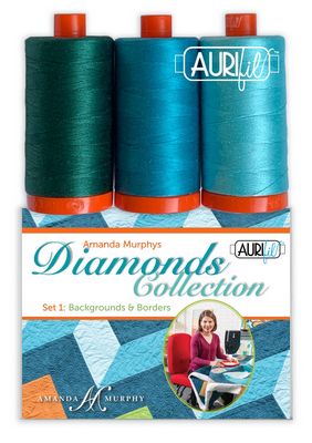 Diamonds Collection by Amanda Murphy — Aurifil 50wt Thread Set, 3 Spools