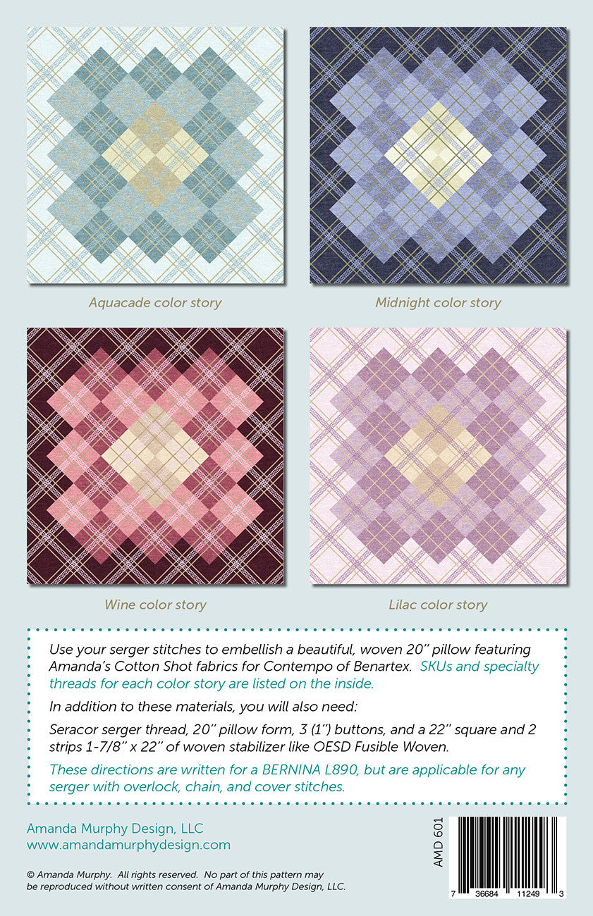 Criss-Cross Pillow Serger Pattern