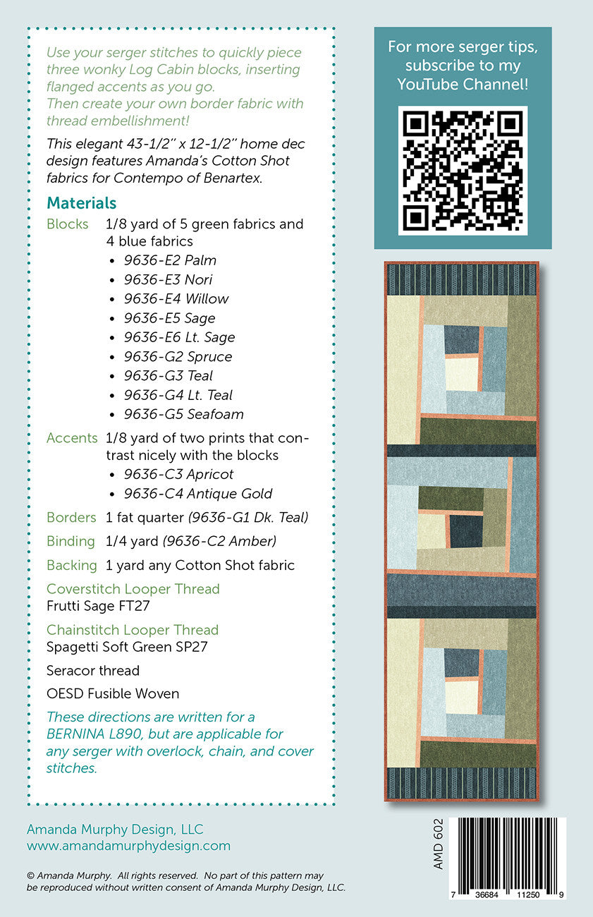 Wonky Log Cabin Runner Pattern